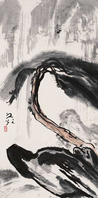 谢之光 劲松图 立轴